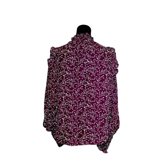 Max Studio Whimsygoth Fairy Cottagecore Coquette Modest Pink Violet Top Sz M‎ - Picture 5 of 11